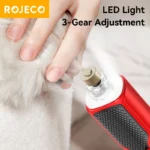 ROJECO TrimEase™ - Lima Elettrica per Unghie con LED e 7 Velocità Regolabili - immagine 3
