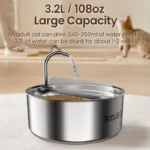 ROJECO 2 in 1 Automatic Pet Feeder Water Dispenser For Dog Cat Water Fountain Drinker Smart Cat Food Feeding Drinking Dual Bowls - immagine 2
