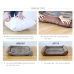 ComfyNest™ - Cuccia Quadrata in Peluche per Cani e Gatti, Lavabile e Impermeabile - immagine 2
