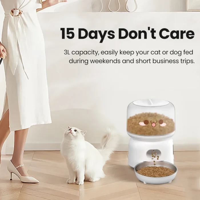 ROJECO SmartFeeder™ - Dispenser Automatico WiFi per Cibo di Cani e Gatti - immagine 4