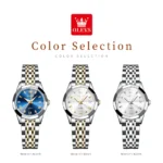 OLEVS – Orologio da Donna Elegante in Acciaio Inossidabile con Quadrante Rhombus Mirror - immagine 6