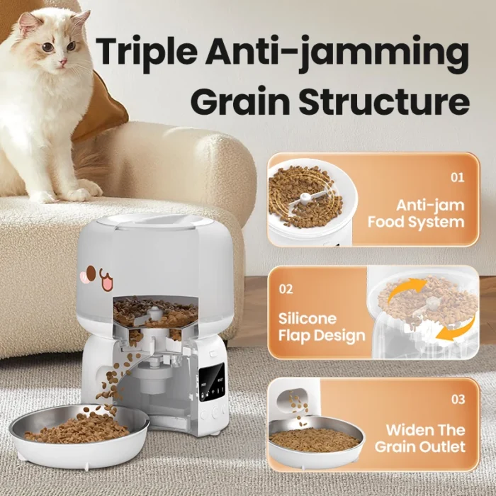 ROJECO SmartFeeder™ - Dispenser Automatico WiFi per Cibo di Cani e Gatti - immagine 2