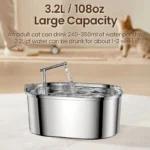 ROJECO PureFlow™ - Fontana Automatica in Acciaio Inox per Cani e Gatti - immagine 5