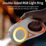 ROJECO GlowTrack™ - Guinzaglio Retrattile 3M con LED per Cani di Piccola e Media Taglia - immagine 3
