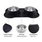 StayPut™ - Doppia Ciotola Antiscivolo con Tappetino in Silicone per Cani e Gatti - immagine 4