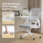 Naspaluro - Sedia da Ufficio Ergonomica con Braccioli Ribaltabili e Supporto Lombare - immagine 2