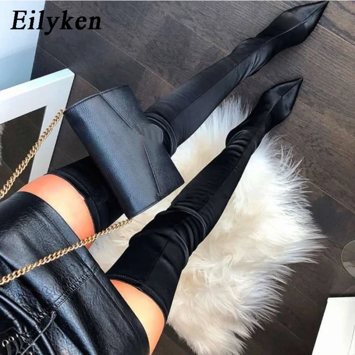 Eilyken – Stivali Over-the-Knee Elasticizzati, Sexy & Perfetti per la Discoteca - immagine 3