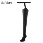 Eilyken – Stivali Overknee Donna con Tacco a Spillo e Punta a Punta, Stile Punk Chic - immagine 4