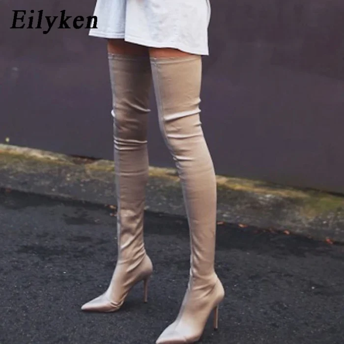Eilyken – Stivali Over-the-Knee Elasticizzati, Sexy & Perfetti per la Discoteca - immagine 2