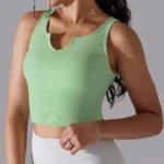 MIKETI – Reggiseno Sportivo Donna Push-Up Antiurto, Traspirante e Aderente per Yoga e Fitness