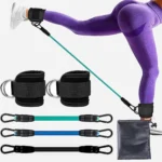 GluteBand Pro – Fasce di Resistenza con Cinturino alla Caviglia per Allenamento Gambe e Glutei