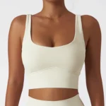 MIKETI – Reggiseno Sportivo Senza Cuciture e Senza Fili, Push-Up in Colore Solido - immagine 4