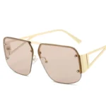 Arvin – Occhiali da Sole Quadrati Senza Montatura UV400 Unisex Vintage & Chic - immagine 5