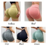 Pantaloncini Sportivi Donna a Vita Alta – Effetto Push-Up per Yoga, Fitness e Corsa - immagine 4