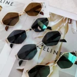 Arvin – Occhiali da Sole Poligonali in Metallo Stile Punk con Lenti UV400 - immagine 4