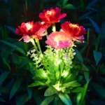 DBF – Luci Solari LED a Fiore di Neve per Giardino, IP65 Impermeabili (Set da 3 Pezzi) - immagine 3