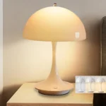 DBF – Lampada da Tavolo a LED a Forma di Fungo, Dimmerabile e Ricaricabile USB