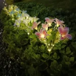 DBF – Lanterna Solare a Fiori di Giglio con LED (7 Teste) per Decorazione Giardino - immagine 3