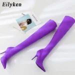 Eilyken – Stivali Over-the-Knee Elasticizzati con Tacco a Spillo, Sensuali & Versatili - immagine 5
