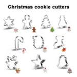 EilyBake – Set 10 Formine Natalizie in Acciaio Inossidabile per Biscotti e Dolci Fatti in Casa - immagine 5