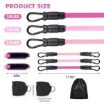 GluteBand Pro – Fasce di Resistenza con Cinturino alla Caviglia per Allenamento Gambe e Glutei - immagine 3