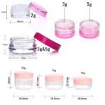 MiniGlow – Set 10 Barattolini Cosmetici Vuoti da 2g a 20g con Coperchi Colorati per Crema Viso e Balsamo Labbra - immagine 3