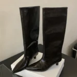 Eilyken – Stivali al Ginocchio Autunno/Inverno con Tacco Basso e Punta a Punta - immagine 2