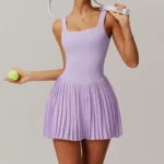 MIKETI – Tuta Sportiva Donna con Gonna da Tennis e Pagliaccetto Integrato, Traspirante e Sexy