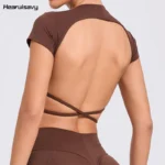 Hearuisavy – Top Sportivo Senza Schienale da Donna per Yoga e Fitness