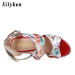 Eilyken – Sandali Estivi con Zeppa e Plateau in Seta Stampata - immagine 5