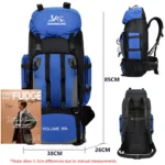 Scione – Zaino da Campeggio Impermeabile 90L, Zaino Trekking Outdoor Grande Capacità per Viaggio & Escursioni - immagine 6