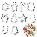 EilyBake – Set 10 Formine Natalizie in Acciaio Inossidabile per Biscotti e Dolci Fatti in Casa