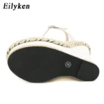 Eilyken – Sandali con Zeppa e Plateau, Punta Aperta & Cinturino alla Caviglia - immagine 5