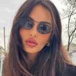 Arvin MetalGlam – Occhiali da Sole Cat Eye Triangolari Donna in Metallo Stile Vintage Party Look UV400