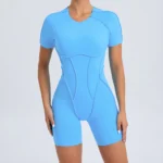 ZEEHOOH – Tuta Sportiva Donna Corto Senza Schiena con Effetto Scrunch, Perfetta per Fitness e Yoga - immagine 6