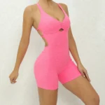 ZEEHOOH – Bodysuit Sportivo Donna con Cinghie Regolabili, Schiena a V e Effetto Scrunch, Senza Cuciture Frontali - immagine 2