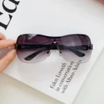 Arvin SkyLux – Occhiali da Sole Unisex Senza Montatura Stile Pilota Y2K Luxury con Lenti Sfumate UV400 - immagine 4