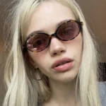 Arvin LeoChic – Occhiali da Sole Ovali Piccoli Donna Stile Leopardato Cute & Minimal UV400