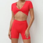 ZEEHOOH – Set Yoga Donna 2 Pezzi con Reggiseno Sportivo e Leggings, Completo Elasticizzato per Allenamento e Fitness