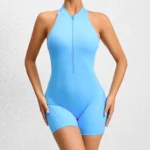 ZEEHOOH – Tuta Yoga Donna con Scollo a V, Senza Maniche e Aderente, Completo Intero per Fitness e Allenamento - immagine 5