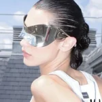 Arvin FutureShield – Occhiali da Sole Maschera Oversize Stile Punk Y2K Specchiati Unisex - immagine 2