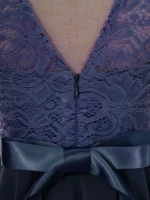 TiaoBug – Abito Principessa in Chiffon per Ragazze con Pizzo Floreale, Orlo Asimmetrico per Feste e Danza Lirica - immagine 4