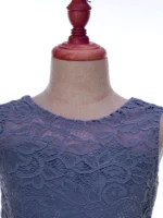TiaoBug – Abito Principessa in Chiffon per Ragazze con Pizzo Floreale, Orlo Asimmetrico per Feste e Danza Lirica - immagine 3