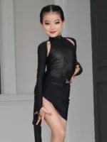 Vennystyle – Completo da ballo latino per ragazze, set elegante da allenamento per danza standard nazionale - immagine 2