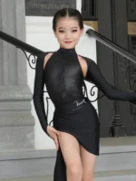 Vennystyle – Completo da ballo latino per ragazze, set elegante da allenamento per danza standard nazionale - immagine 5