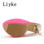 Liyke – Décolleté con Tacco a Spillo e Plateau per Donna, Punta Tonda, Super Alte, Impermeabili, Stile Chanel - immagine 6