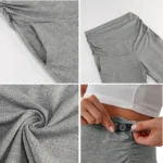 DDAXMM – Pantaloni Premaman Elasticizzati a Gamba Larga con Copertura Totale della Pancia e Tasche - immagine 5