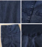 MammaDenim – Jeans Premaman Elasticizzati Neri con Fascia Protettiva per la Pancia - immagine 5