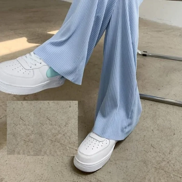 Pantaloni larghi moda estiva a 6 colori per donne incinte pantaloni dritti a gamba larga traspiranti abbigliamento premaman regolabile - immagine 6