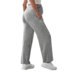 DDAXMM – Pantaloni Premaman Elasticizzati a Gamba Larga con Copertura Totale della Pancia e Tasche - immagine 3